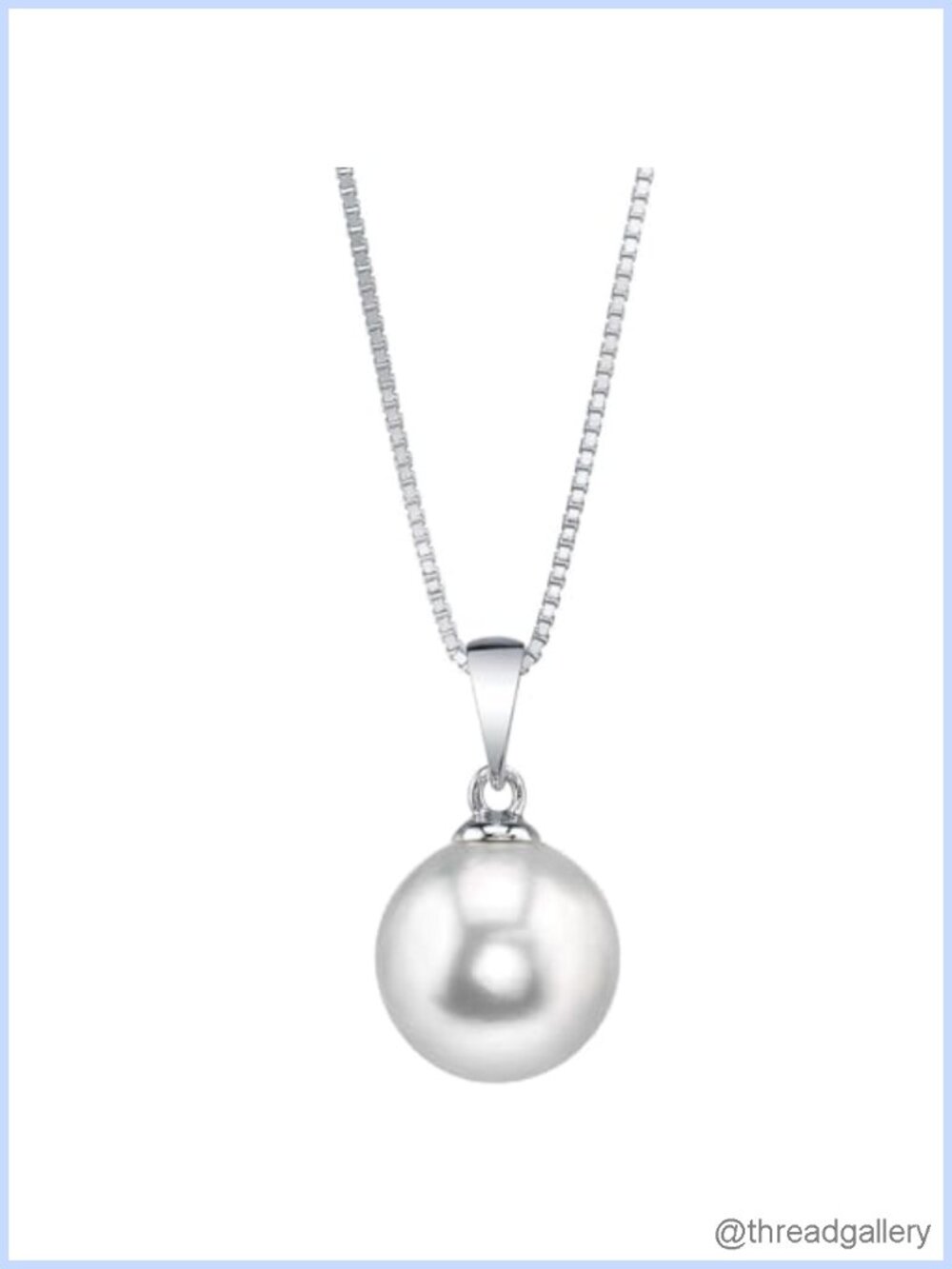 Real Freshwater Pearl Pendant Necklace 14K Gold Plated 925 Silver 8mm